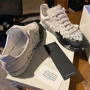 Maison Margiela black paint splatter